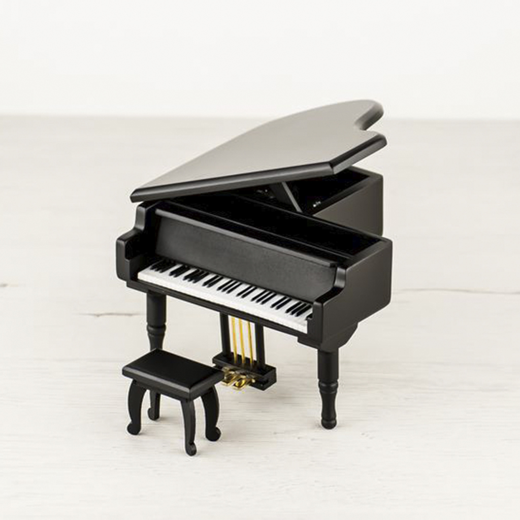 Caja musical Piano de cola color negro
